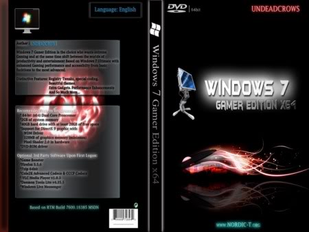 Windows 7 Gamer Edition x64 200mb parts